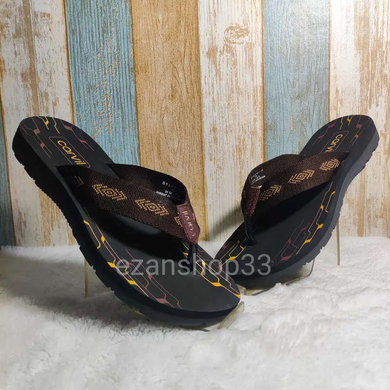 sendal carvil model jepit black red terbaru cocok untuk pria dan wanita kualitas 100 % original 3
