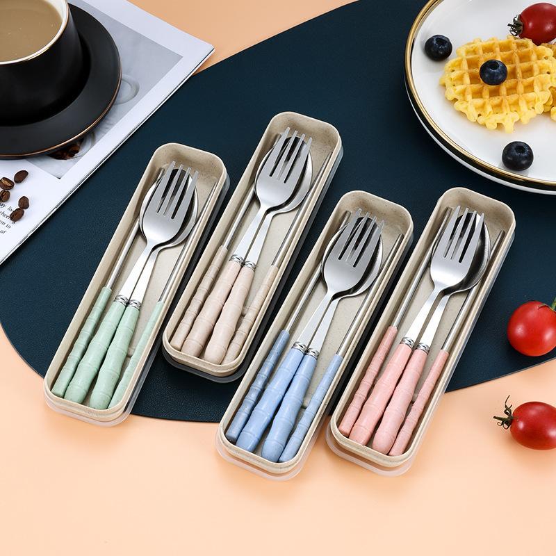 HL0807 Set Sendok Garpu Box Travel Stainless Alat Makan Stainless Food Grade