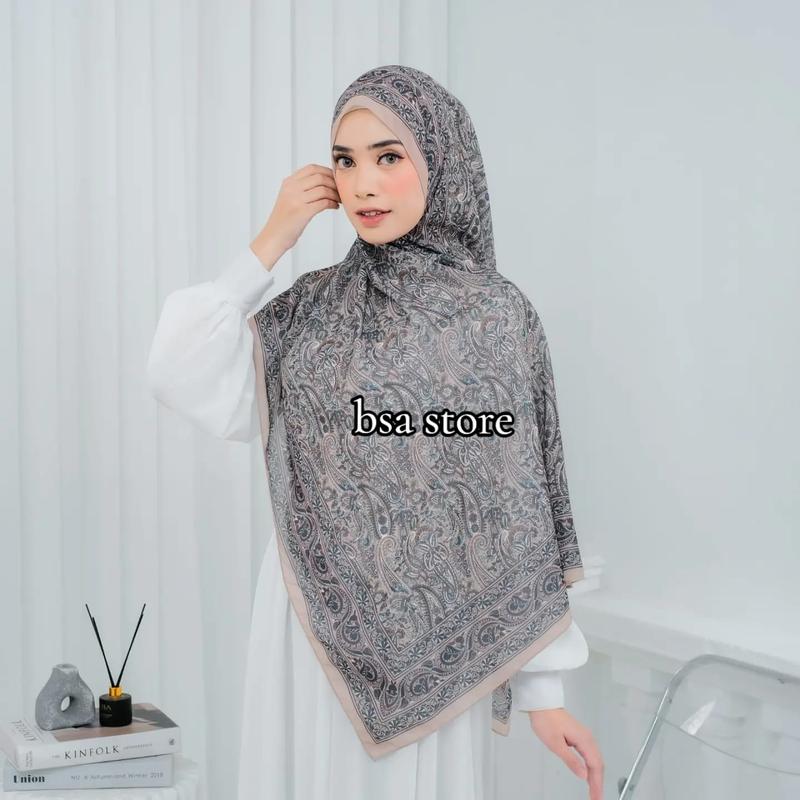 HIJAB PASHMINA DIGITAL PRINTING PAISLEY SERIES / PASMINA MOTIF MODEL TERBARU / HIJAB PASMINA CERUTY BABYDOLL PREMIUM MOTIF - Muslim 5