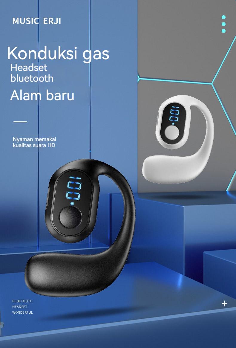 Bluetooth 5.4 Headphone TWS nirkabel telinga hook headphone tulang konduktor bebas tangan pengurangan kebisingan headphone