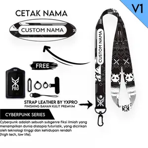 YXPRO Lanyard Custom Nama Cyberpunk Series Gantungan Tali Lanyard Card Holder Connector Case Handphone Ring Adjustable