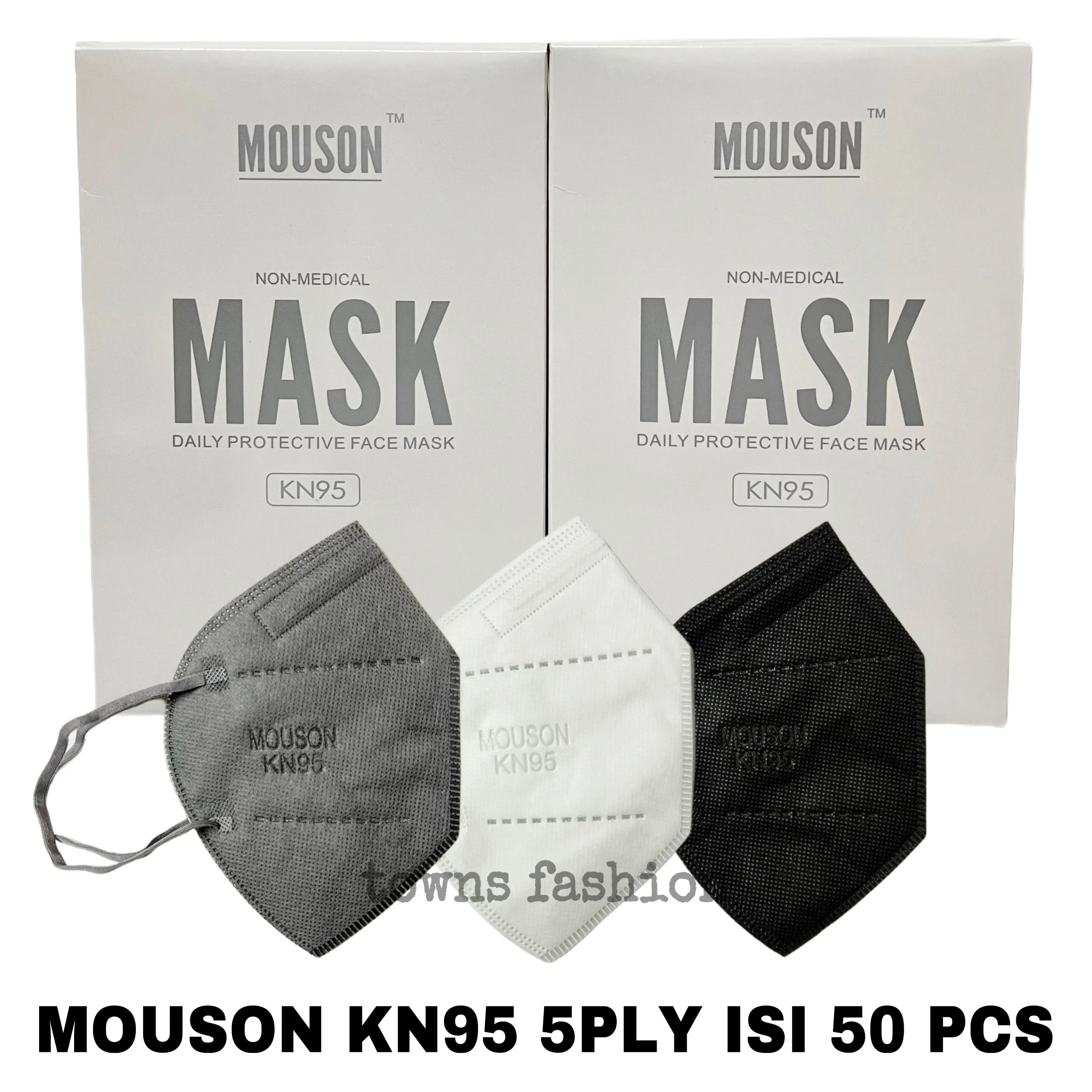 Masker KN 95 Mouson 5ply isi 50 pcs - Disposable Face Mask
