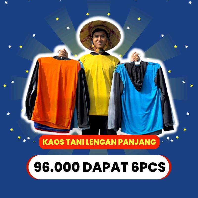 Paket Usaha Baju Tani 96.000 - 6pcs Kaos Tani Bahan Hyget Super 0