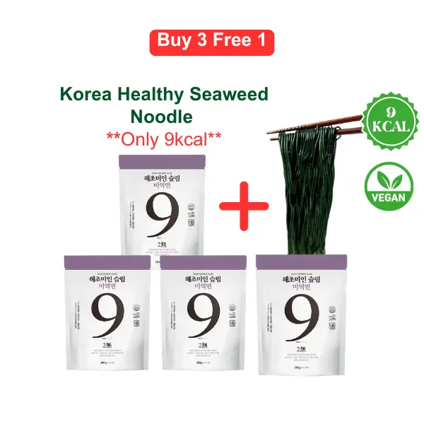 Haechomiin Korea Seaweed Noodles 9Kcal - Korean Seaweed Noodle 180g Snack