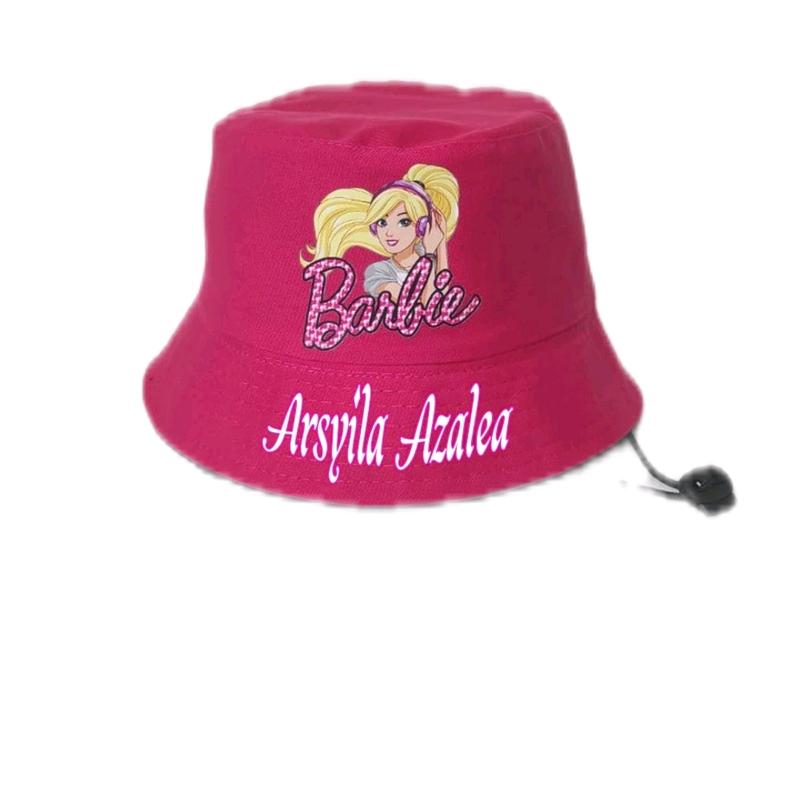 Topi Bucket Anak karakter lucu untuk Perempuan,bucket sablon karakter lucu Fashion 6