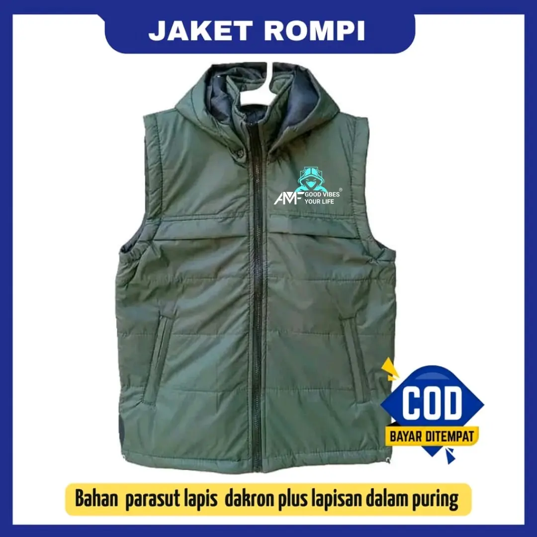 rompi pria  jaket rompi  dewasa  jaket Rompi Hitam Polos Navy