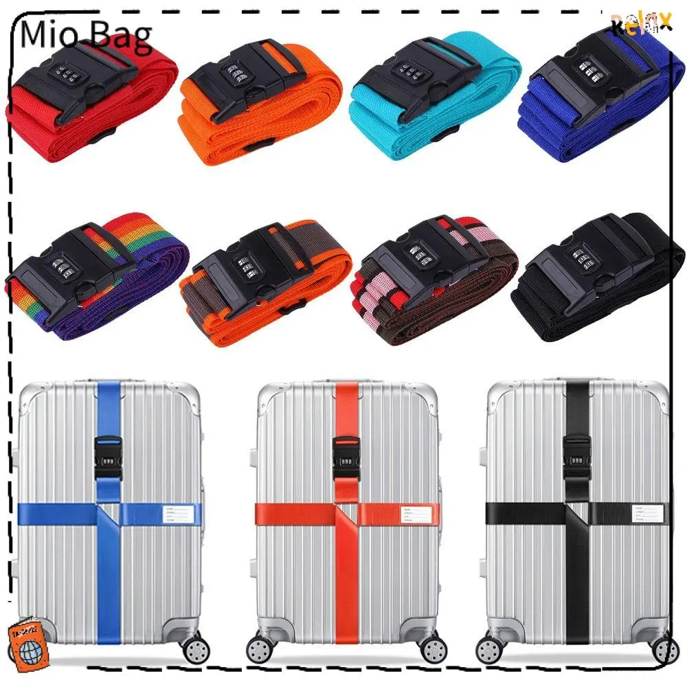 Adjustable Packing Belt Cross Strap Suitcase Belts Luggage Buckle Strap Luggage Strap Bundling Belt Travel Suitcase Accessories Password Lock Packing Belt