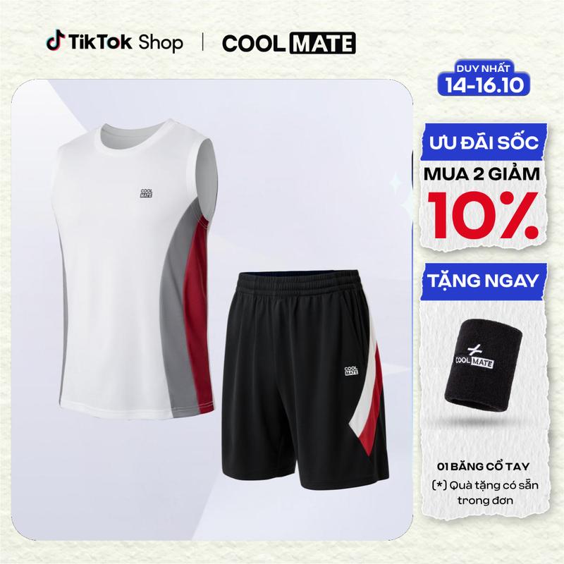 [BST TEAMWEAR] [TẶNG 01 Băng tay] Set bộ thể thao Áo Tanktop và Quần shorts thể thao Promax Flexline active  - Coolmate