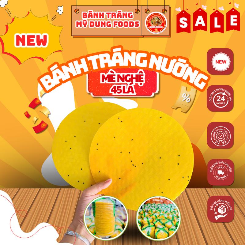  MÃ SỈ 39- Bánh Tráng Nướng Mè Nghệ lá Bịch Mỹ Dung Foods Chuẩn Vị Tây Ninh Dẻo Mềm Bộ Sốt Chấm Đa Dạng Topping Đa Dạng 
