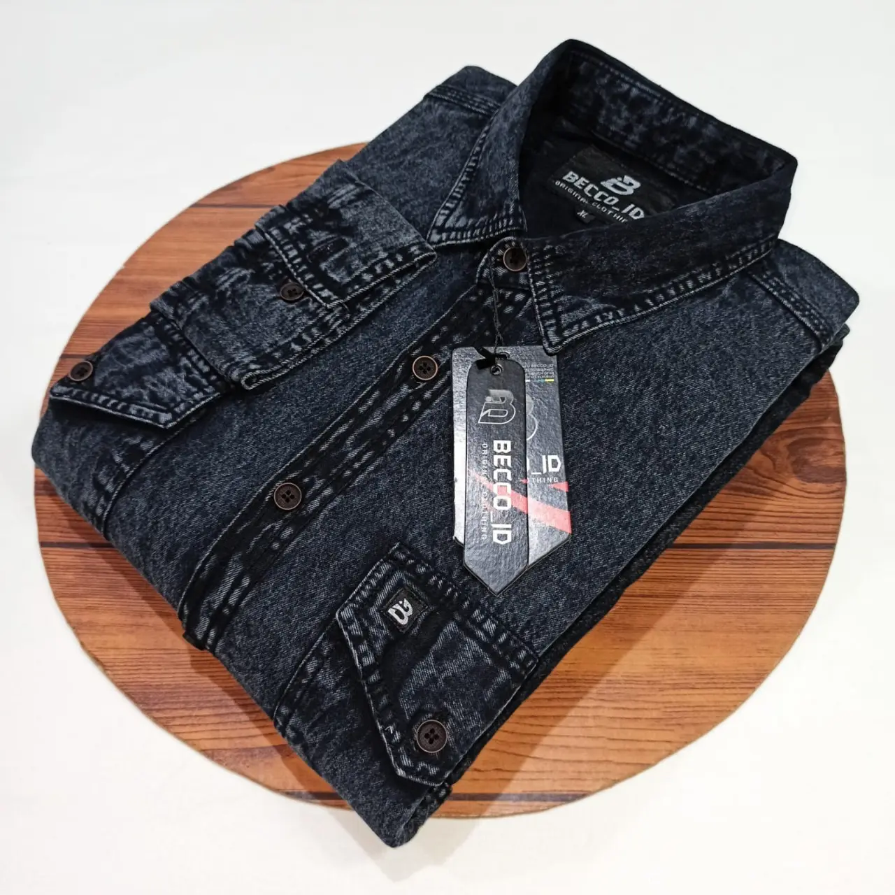 Kemeja Jeans Lengan Panjang Pria Original Denim Casual 5.2