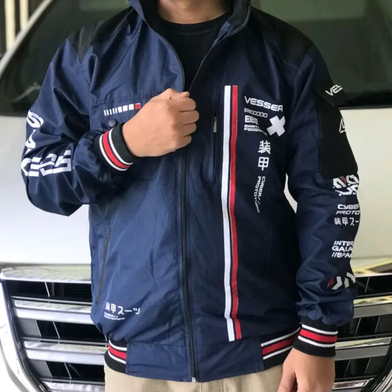 Bomber Jacket Space -Jaket Bomber Space -Jaket Dewasa Unisex -Outdoor Parasut Zipper Kantong Pria Nyaman Keren Sablon Casual  Distro Tebal Cowok Hitam Fleece 4