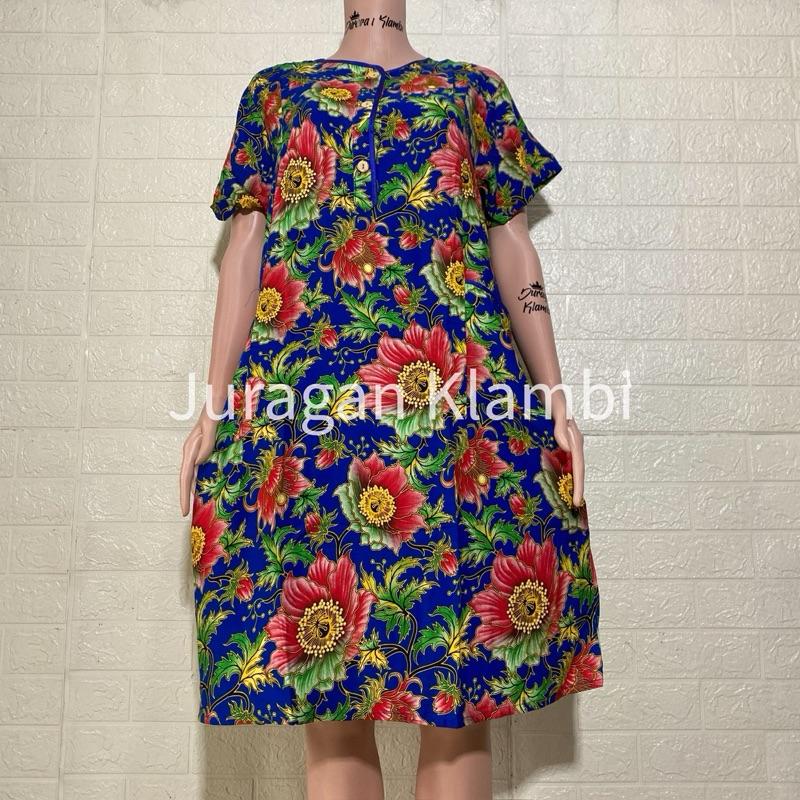 Daster Kencana Ungu 36 Label Merah LD 100 Busui Saku Dua  Cantik Kancing Menyusui Dress Tidur Wanita Nyaman Santai Simple 6