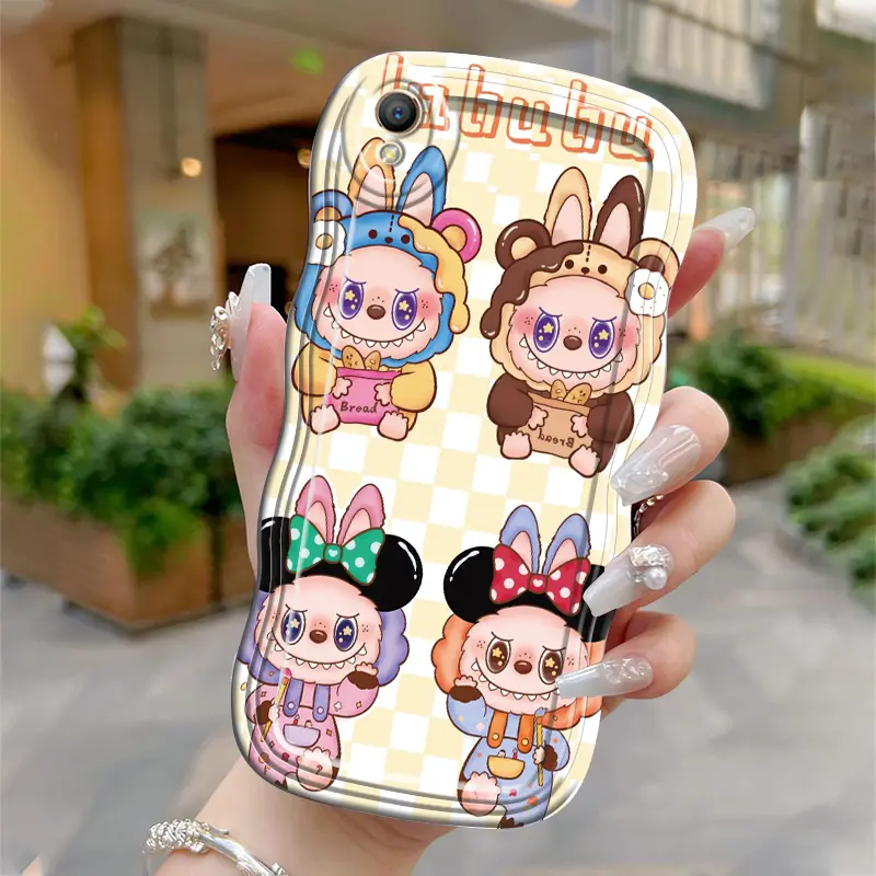 Casing Hp Untuk OPPO A37 A37F Casing Hp Transparan Kasing Kesing Cesing Softcase Case kelinci kartun Anti Jatuh guncangan