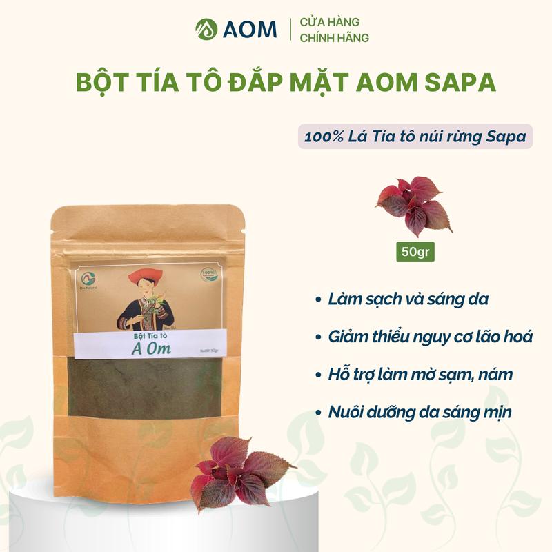 Bột Tía Tô Đắp Mặt A OM SAPA Skincare dưỡng da cấp ẩm, giảm thâm nám - Dung tích 50g 1