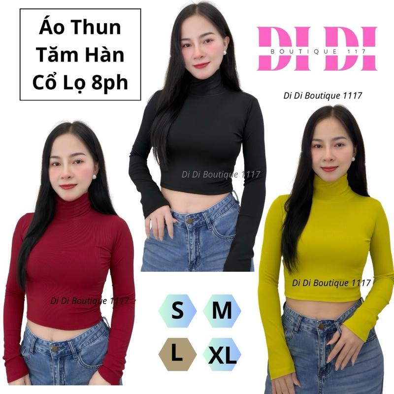  Combo 3 áo thun nữ tay dài croptop cổ lọ ủ kem ôm body. Có 4 size từ 35kg - 70kg . Chất thun tăm hàn loại dày giữ nhiệt. DiDiboutique1117 