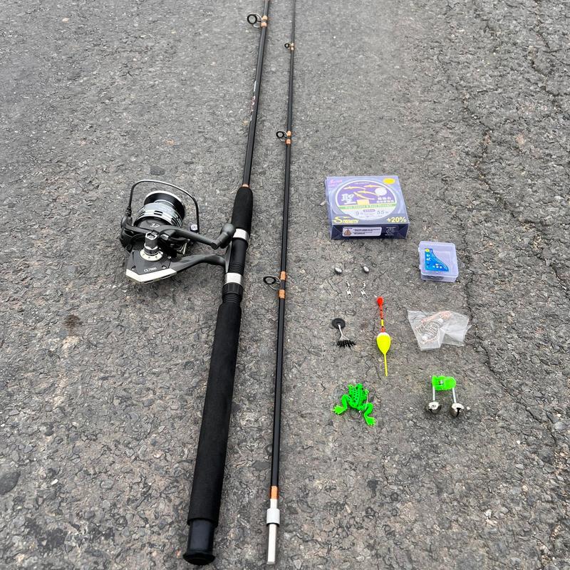 Combo Cần Câu Cá Máy Đứng,Bộ Cần Câu Lanxe,Câu Ngâm Gồm Cần 2 Khúc Đặc Đen 1m65-2m7 ,Máy CL 3000-7000 Kèm cước,chì khoá linh ,hạt chặn,phao,lưỡi đơn Fishing Bắt Cá Đi Câu