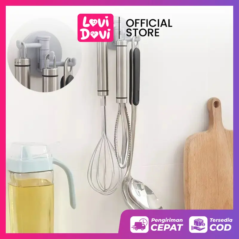 Gantungan Multifungsi / Gantungan Tempel Hanger Hook 3 in 1 / Gantungan Praktis 3 in 1 Serbaguna 7