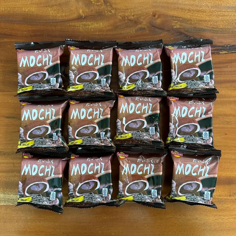 Conley Mochi coklat super coklat lembut dan lumer 1 box isi 12 pcs Snacks Food Cemilan Cokelat Chocolate 1