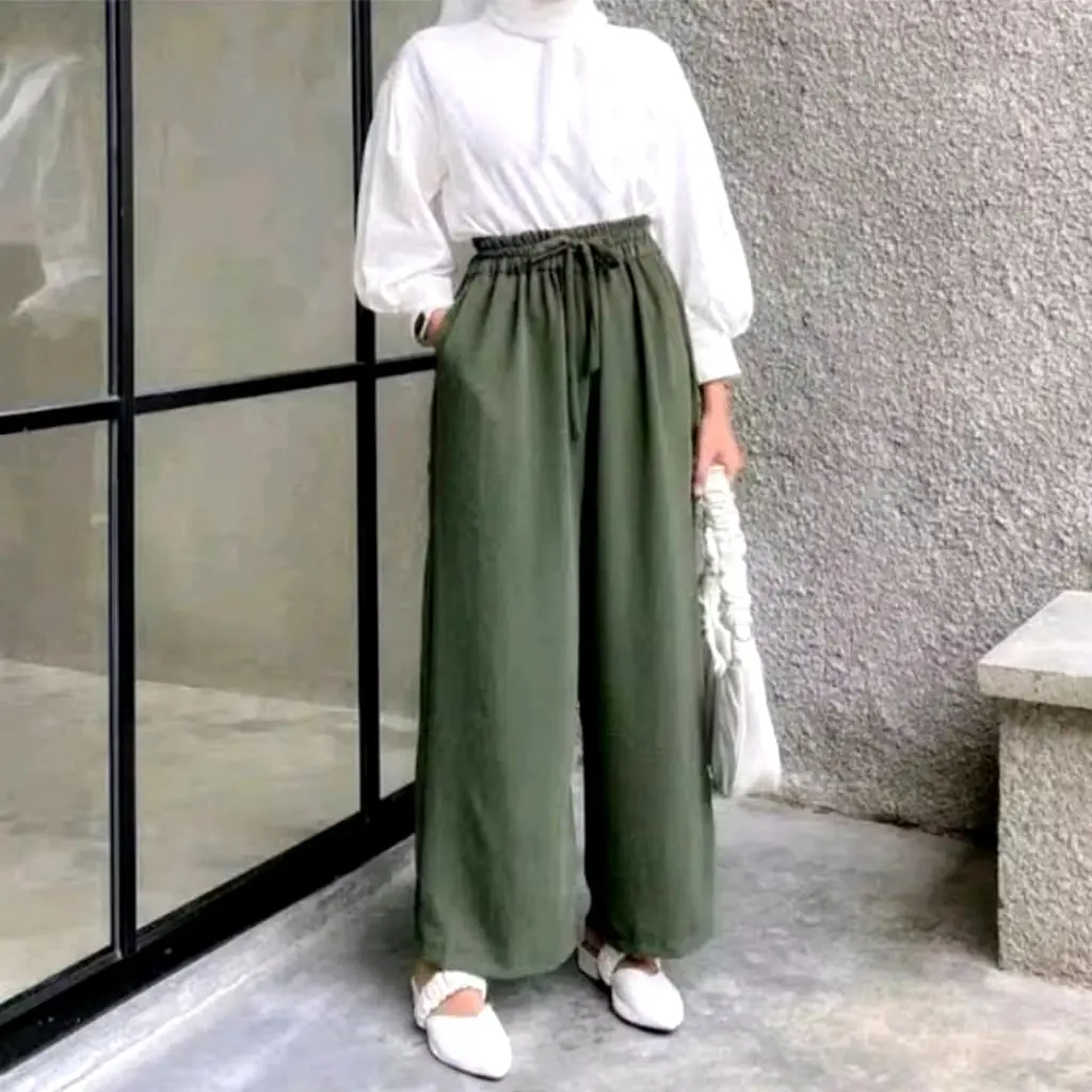 Celana Kulot Crinckle Premium Jumbo Highwaist AirFlow Jumbo | Kulot Crinkle Air Flow Nyaman