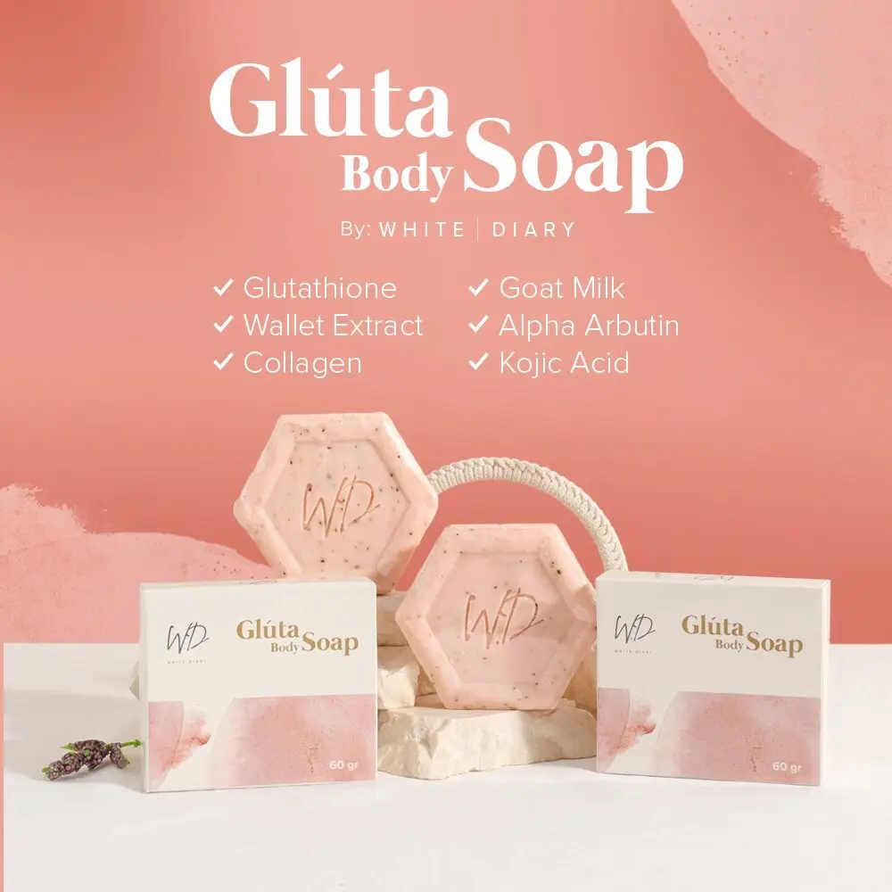 White Diary - Gluta Body Soap Sabun Pemutih Whitening BPOM