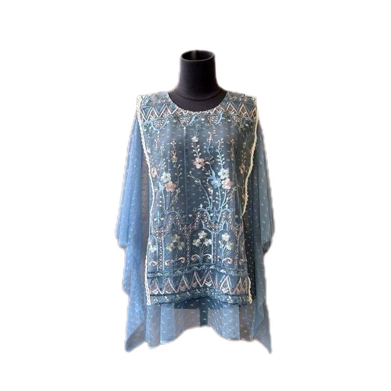 Vest Tile Garden Brukat Korea Wanita Muslim Panjang Cardigan Katun Motif Dewasa Hitam - Baju, Kardigan outer tali 1