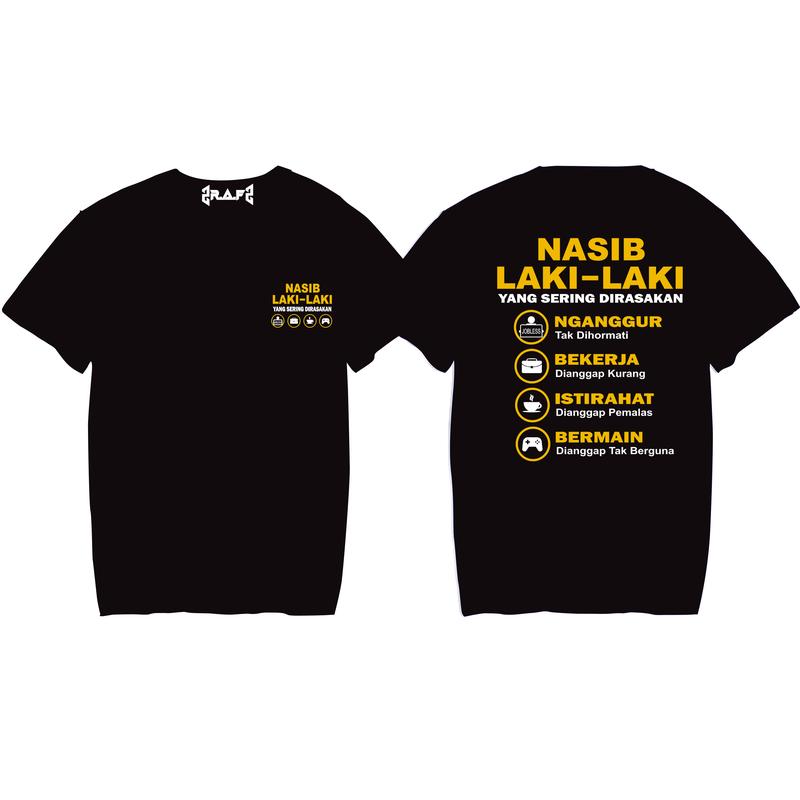 Product Introduction of Kaos Nasib Laki Laki Combed 30s - Unisex - Distro Pria Baju Keren Tshirt Nyaman kaos Kata Kata baju pria 3