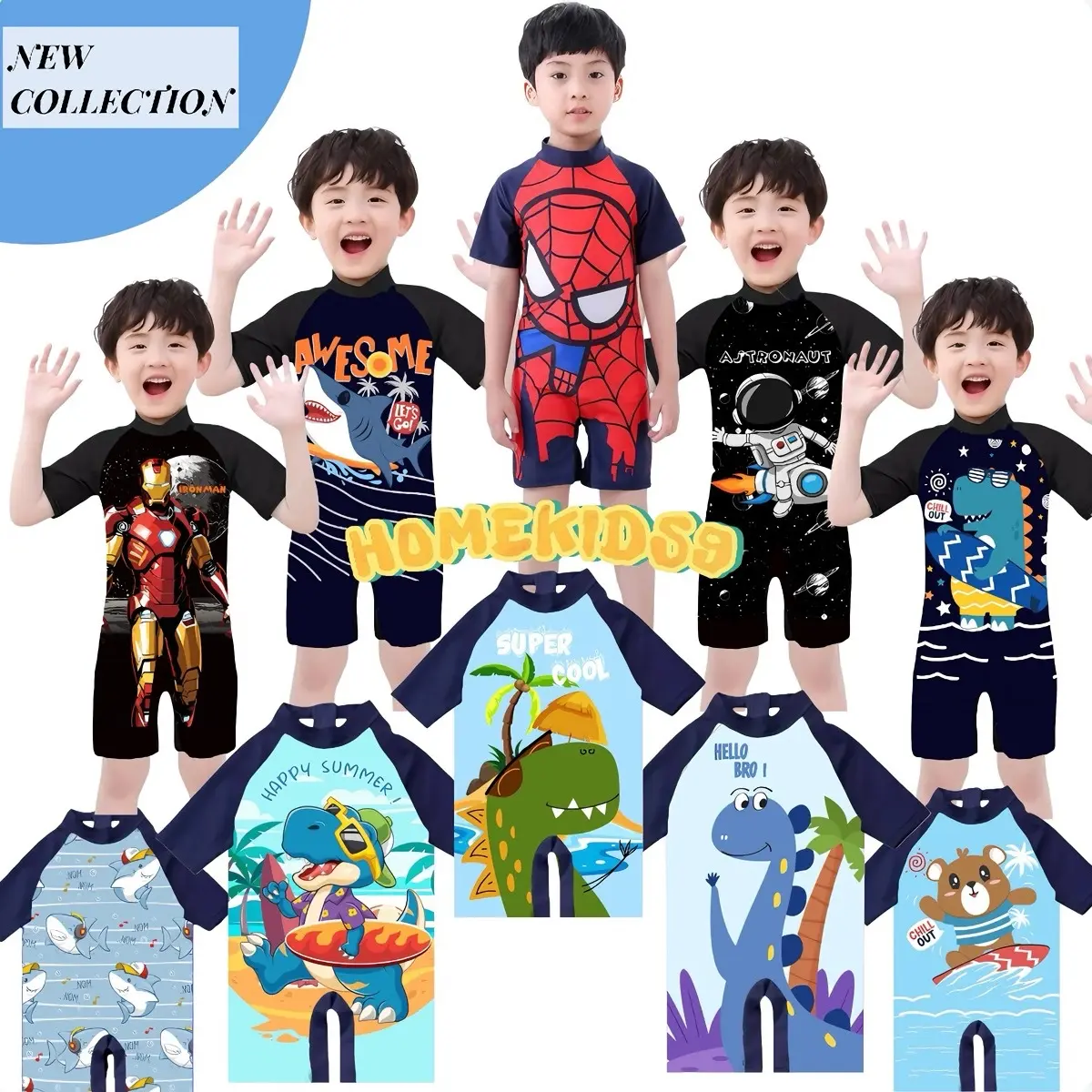 baju renang anak laki-laki cowok karakter 1-12 tahun Terbaru