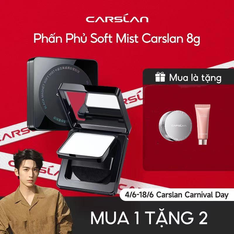 [trangtrankoc] Phấn phủ trang điểm Carslan Kiểm soát dầu,Kiềm dầu giữ nền lâu hơn Dặm lai nền không bị vón cục 8g+[Free gifts]Phấn phủ mini 1g*1+ kem nâng tông mini 5g*1