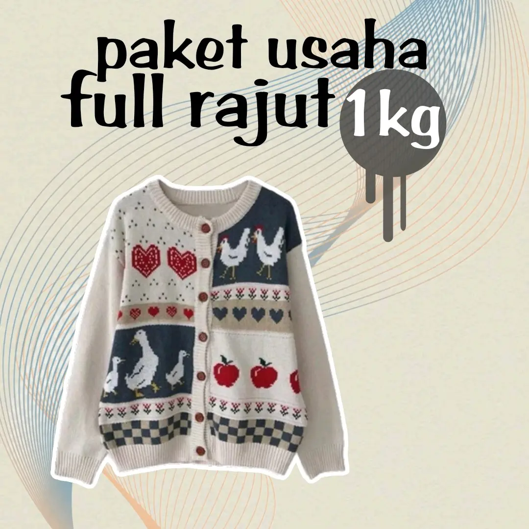 paket usaha full rajut 1 kg isi 3-6 pcs, rajut tebal, rajut tipis, rajut lengan panjang, rajut murah, baju atasan wanita, Knitwear, Sweater Cardigan, Outer, baju dewasa COD