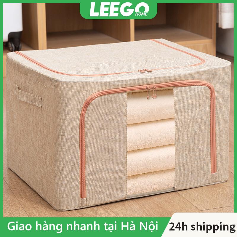  Leego 100L Hộp Đựng Quần Áo Đa Năng Túi vải Đựng Quần Áo Khung thép Thấm Nước Hộp Vải 
