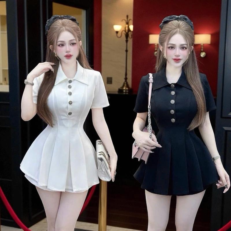  Set áo dáng dài và quần short thiết kế CRAZYTEEN S6526 là áo dáng dài peplum xếp ly và quần short để đi dạo đi chơi   Áo kiểu nữ  Quần short nữ   Set đồ nữ sang chảnh 