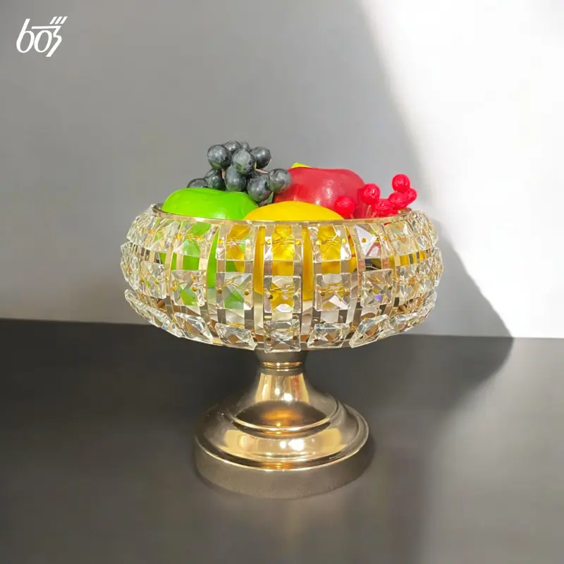 [COD] 603Store Tempat Penyimpan Serbaguna / Hiasan Ruangan / Toples Penyimpanan PERMEN Crystal. Emas 6