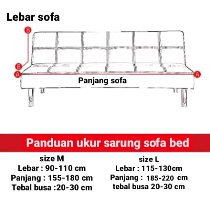 cover sofa bed / sarung sofa bed size M-L 1