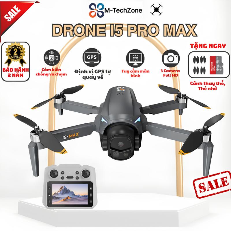 Drone i5 PRO MAX Có GPS Tay Cầm Màn Hình 249gram Động Cơ Không Chổi Than 3…