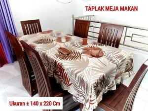 TAPLAK MEJA MAKAN KAIN MURAH UKURAN 140X220 CM