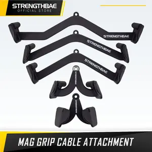 Mag Grip Cable Attachment STRENGTHBAE Lat Pulldown Row Bar D Handle Pull Down Set Power