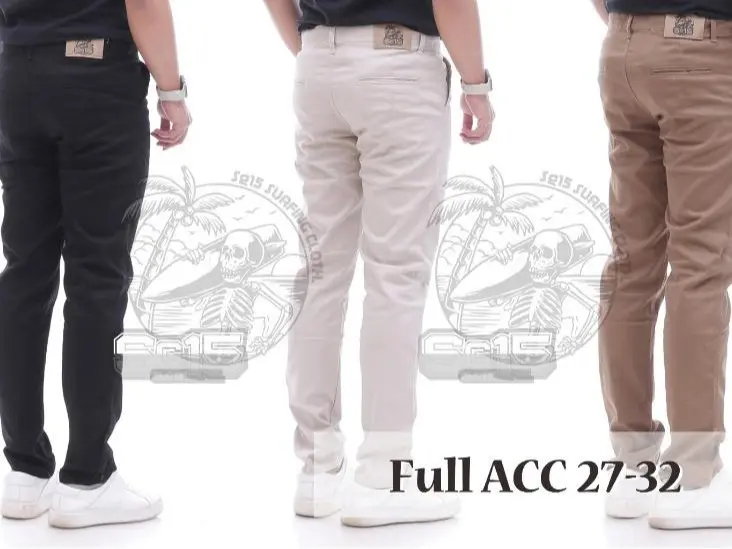 celana panjang chinos impor premium Distro Pria  Katun Stretch 6