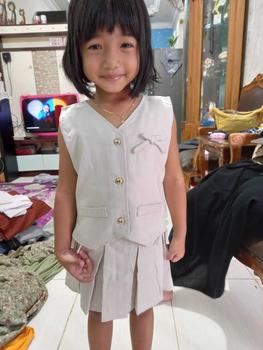 Product Review of { Calibrary } Jennie Set 1 - 4 tahun | One Set Vest and skirt | setelan anak perempuan | Fashion anak perempuan | setelan Rok anak perempuan from M**i F**l 0