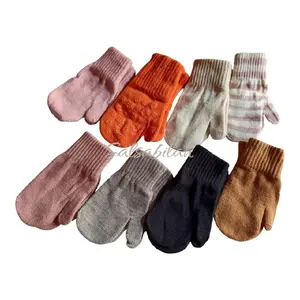 3 Pasang sarung tangan bayi cewek cowok bahan rajut murah Perempuan Katun Laki-Laki