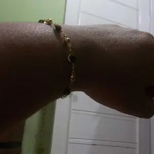 PREMIUM GELANG TANGAN ELEGAN MODEL RANTAI BATU PERMATA LAPIS EMAS24K