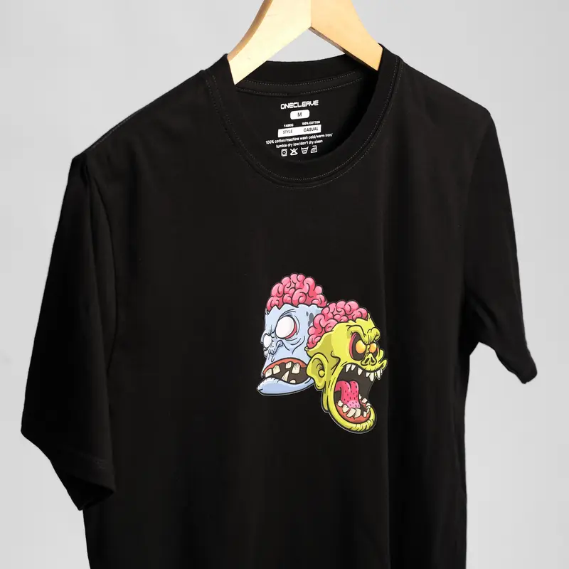 Kaos Tshirt Onecleave Zombie Head - Bahan Cotton Combed 30s 2
