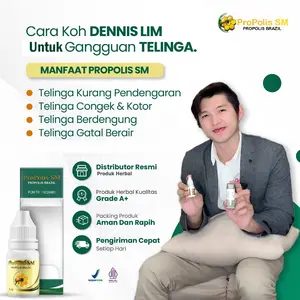 Propolis SM Tetes Telinga Congek Sakit Telinga Kurang Pendengaran Telinga Berdengung Telinga Berair Herbal Alami Isi 6ml Kotoran Kuping