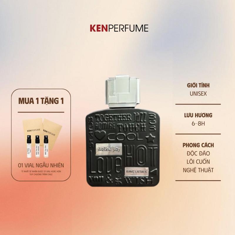 Nước Hoa Unisex Lattafa Ramz Silver EDP Perfume Cosmetic