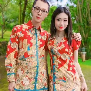 COUPLE BATIK BUNGA KERAH HIGH QUALITY