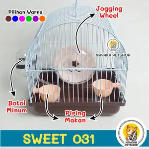 Sweet 031 Kandang Hamster Murah Mini Lengkap Tempat Rumah Kecil 1 Set Hewan Cage