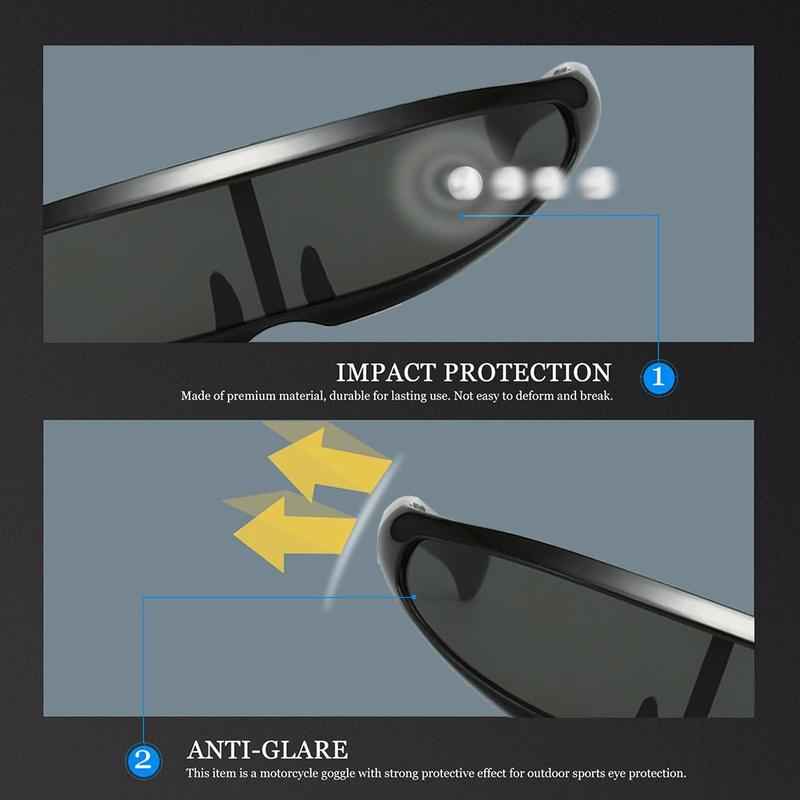 TRAFA Kacamata Pria Futuristic Sunglasses Anti-Reflective UV400 - TF267 - Black Novelty Futuristic Mirrored Sunglasses Alien Glasses Fancy Dress Props Funny Stylish Perfect Fit for Halloween or Any Party Mitra Online 5