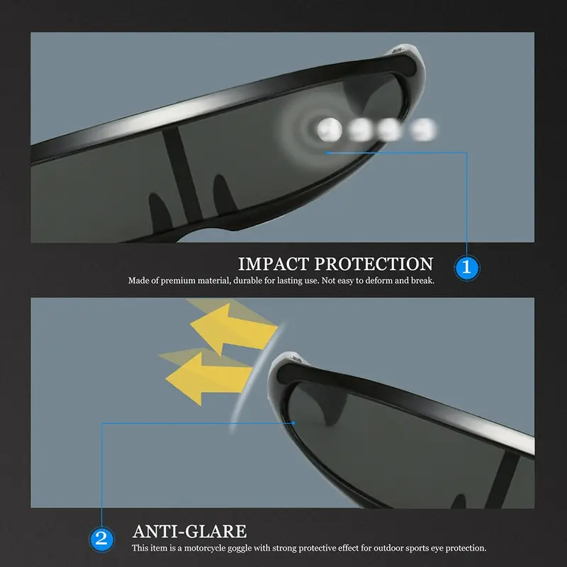 TRAFA Kacamata Pria Futuristic Sunglasses Anti-Reflective UV400 - TF267 - Black Novelty Futuristic Mirrored Sunglasses Alien Glasses Fancy Dress Props Funny Stylish Perfect Fit for Halloween or Any Party Mitra Online 5