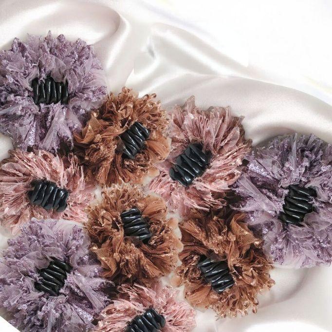 Jedai BUBU Jepit Rambut Mewah ikat rambut jedai tali rambut brukat aksesoris Clips Elegan