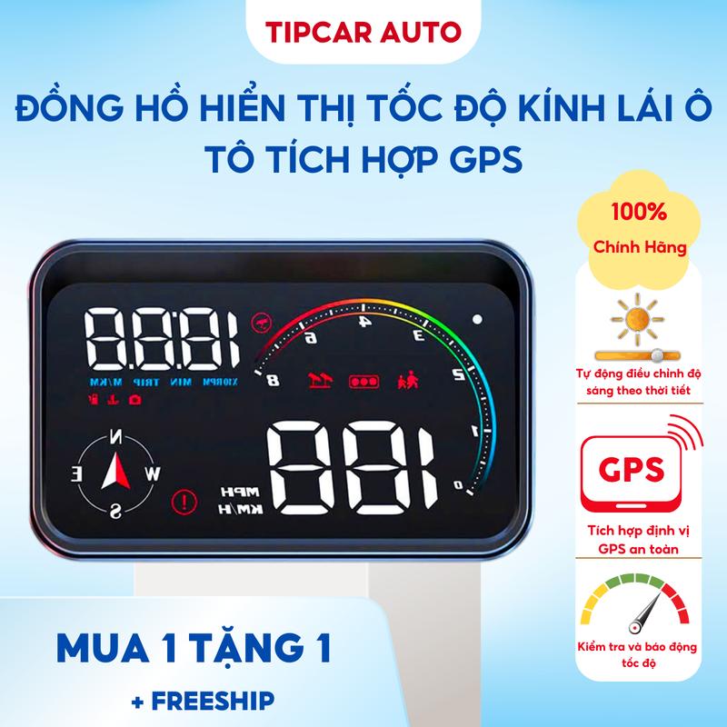 Bộ HUD ADAS Hiển Thị Tốc Độ Kính Lái Ô Tô Tích Hợp Định Vị GPS, Cảnh Báo Tốc…