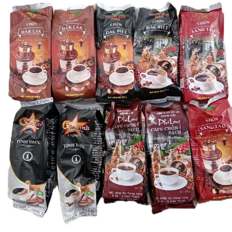 Combo 10 gói cà phê chồn 5kg gồm 5 loại cà phê chồn khác nhau. Tặng kèm gói trà. Coffee Cafe.Socola.#tết#quà tết.